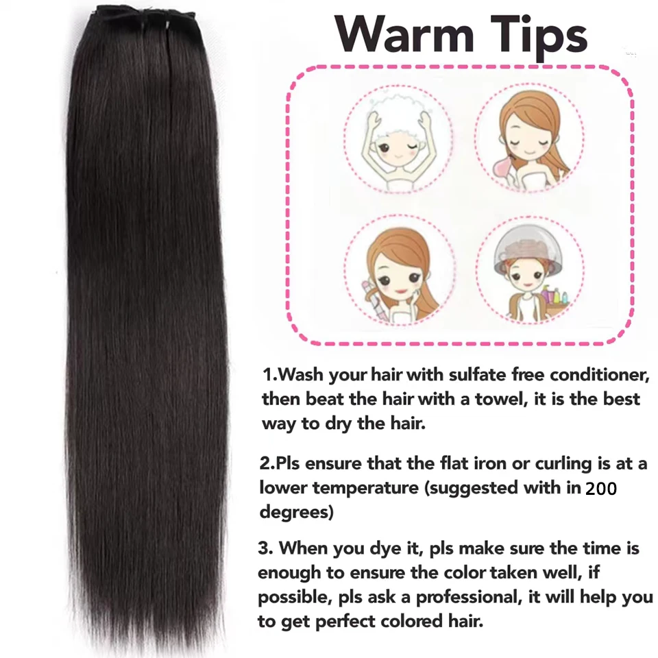 Clip In Hair Extensions Brazilian Straight - Image 24
