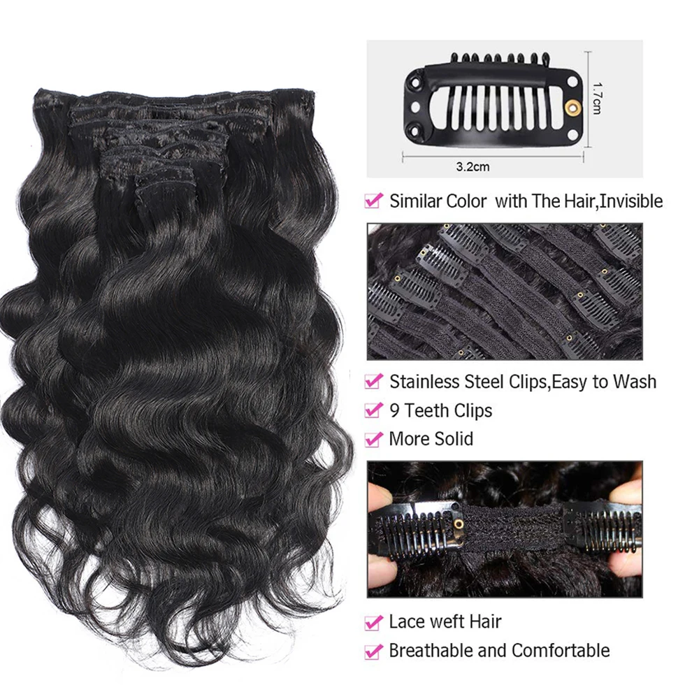 Body Wave Clip In Extensions - Image 2