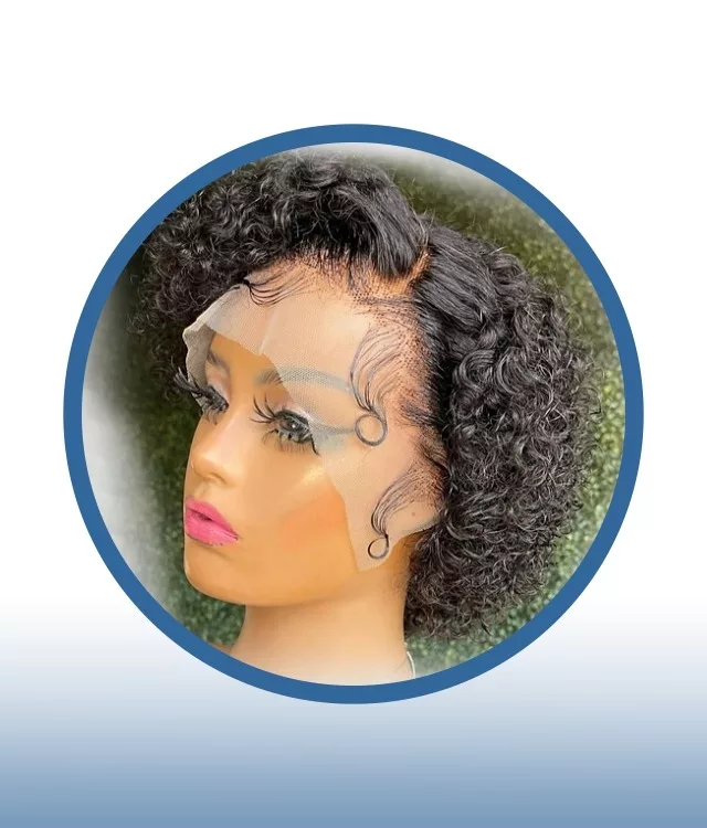 Curly Side Swoop Peruvian Pixie Wig
