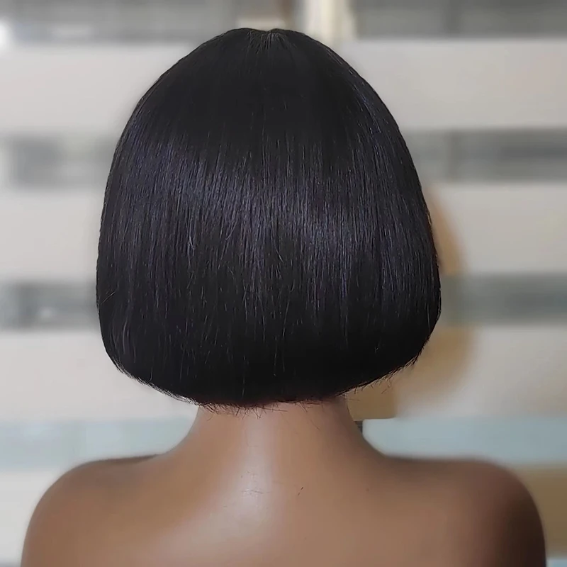 Straight Bob Wig With Bangs - Image 6