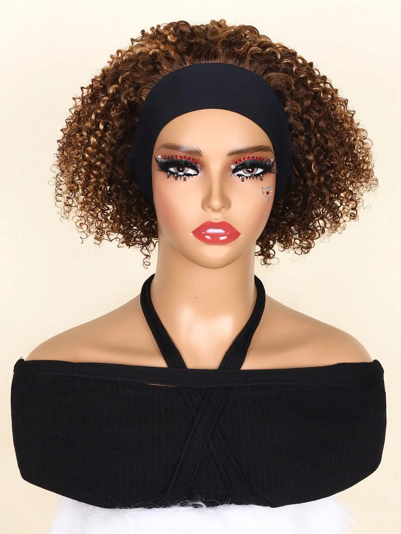 Ombre Curly Headband Bob Wig - Image 2