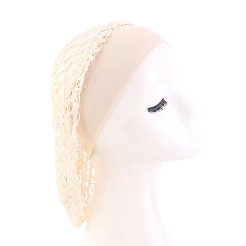 Black Wide Band Wig Cap - Image 24