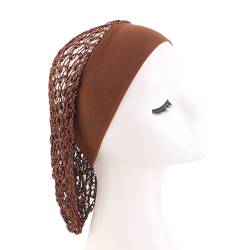 Black Wide Band Wig Cap - Image 11